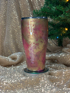 Pink and Gold Marble 24 oz