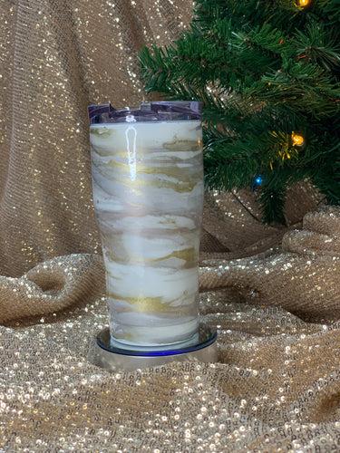 Silver and Gold swirl 20oz